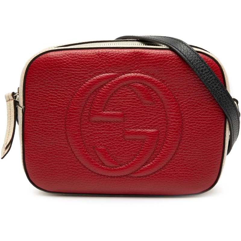 Gucci Schultertasche Small Tricolor Leather Soho Disco Crossbody rot