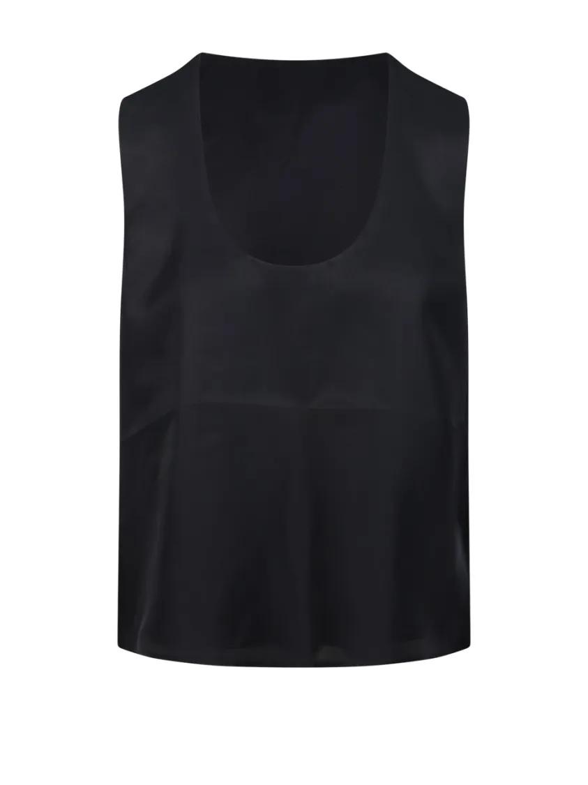 Thumbnail - Róhe - Scoop-Neck Top - Größe 40 - schwarz