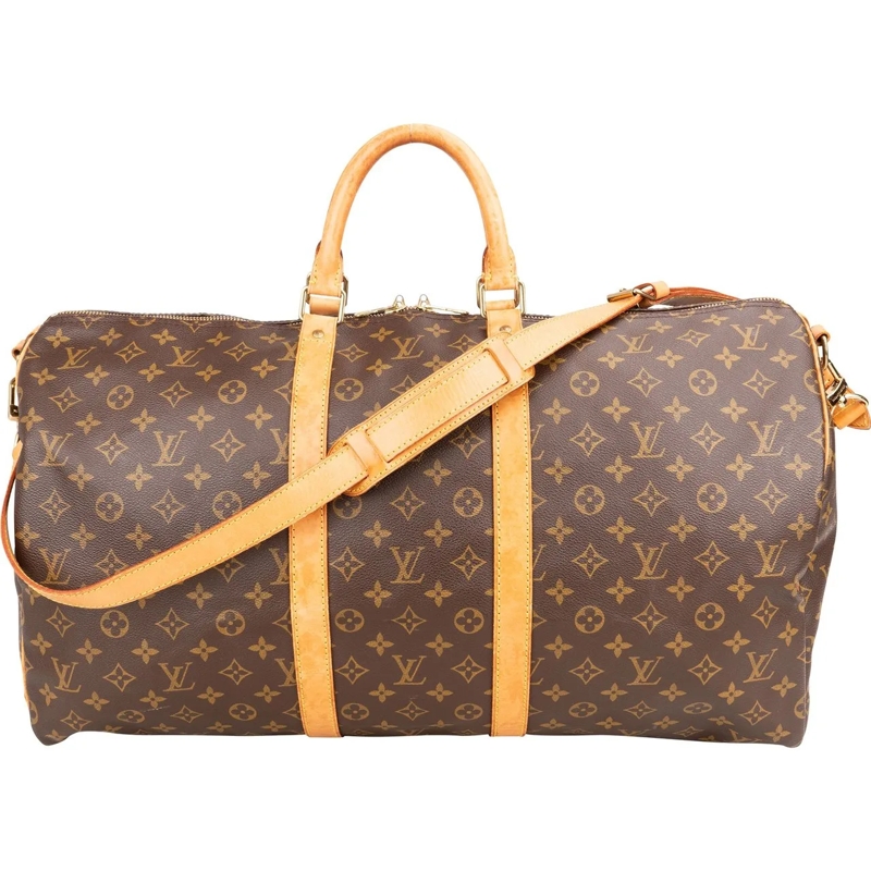 Louis Vuitton Tote Louis Vuitton Canvas Monogram Keepall 55 Bandoulie braun