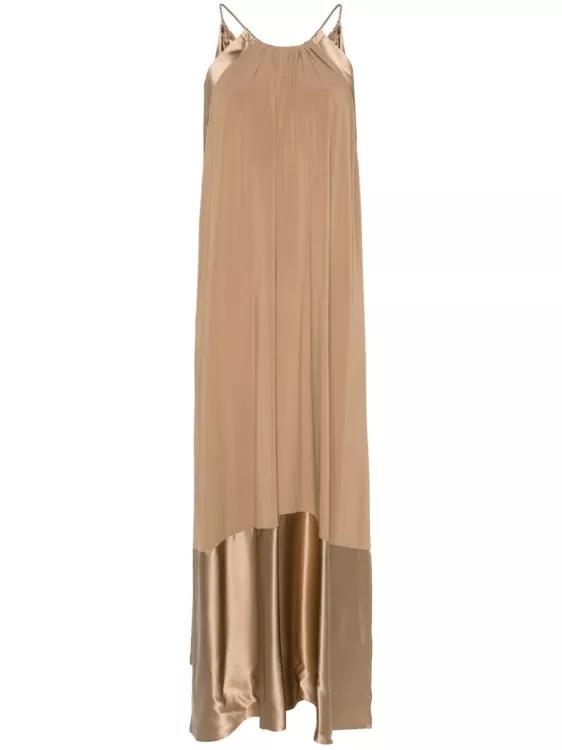 Max Mara - Samaria Jersey And Satin Long Dress - Größe 38 - brown