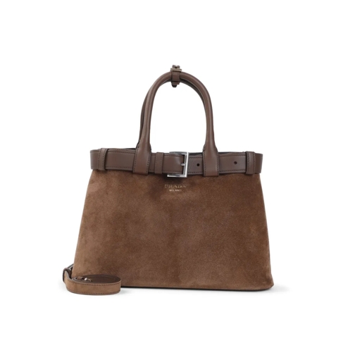 Prada Cocoa Calf Leather Handbag Brown Cross body-väskor