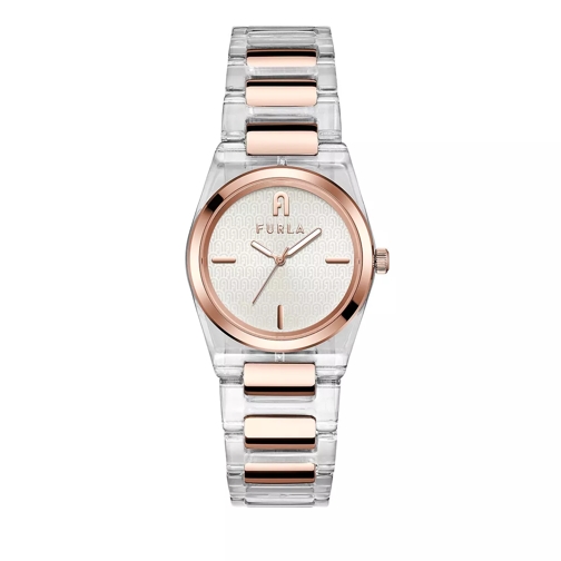 Furla Athleisure Watch Transparent Rose Gold Quartz Watch