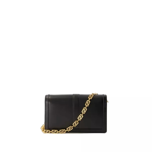 Versace Greca Goddess Wallet On Chain  - Leather - Black Black Borsetta a tracolla