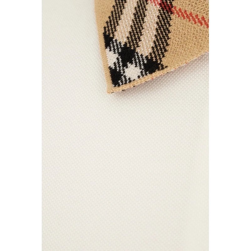 Burberry Polo Burberry Ivory piquet polo shirt none(Image 3)