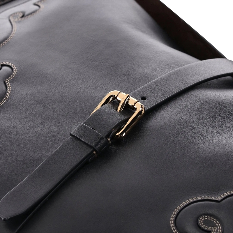 Etro Crossbody Bag Schultertasche aus Leder schwarz(Image 4)
