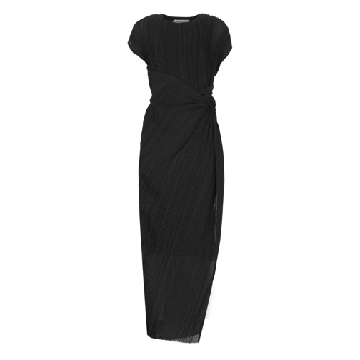 Lanvin Midi-Kleider Pleated Dress Black