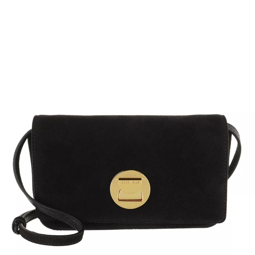 Coccinelle Mini Bag Suede Leather Noir/Noir Crossbody Bag