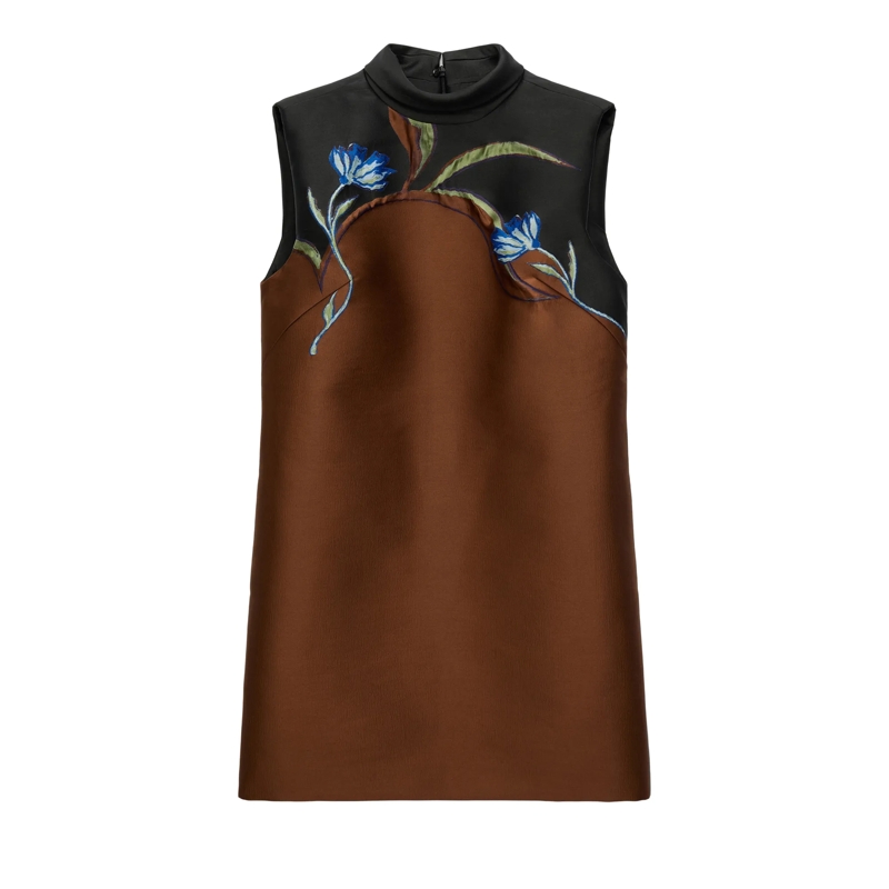 Dorothee Schumacher Kleid SOFT PETAL dress caramel black