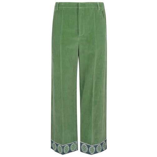 Valentino  Avocado Green Velvet Pants Green