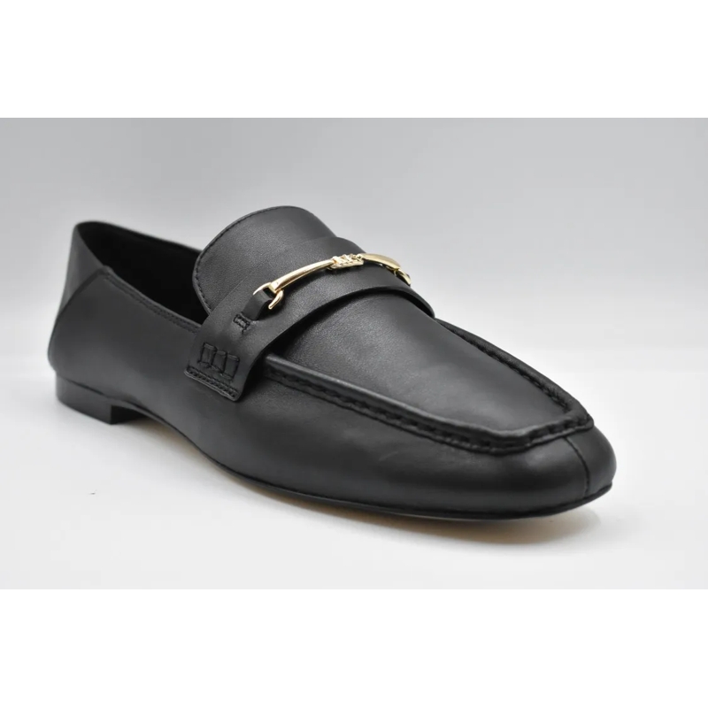 MICHAEL Michael Kors Balletschoenen Elegant Black Leather Flat Shoes With Refined Lace Black