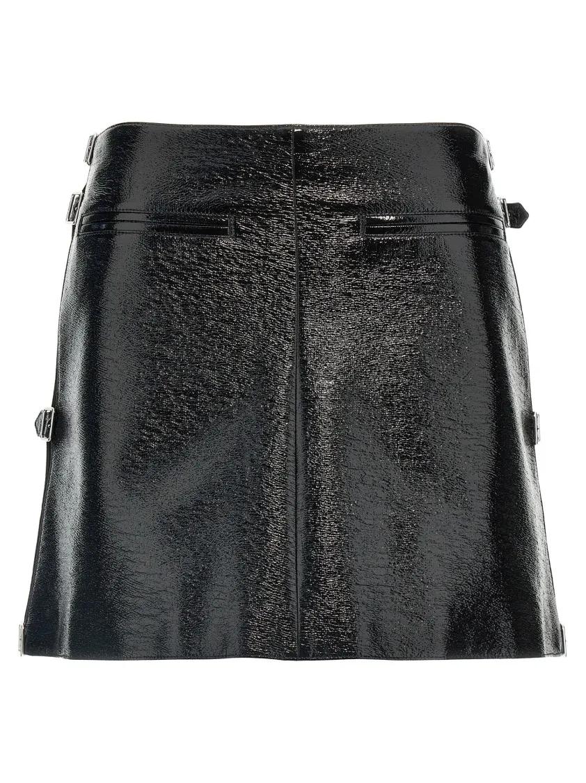 COURREGES 'Mini Multi Sangle Vinyl' skirt ミニスカート REEDITION VINYL MINI SKIRT - courrèges