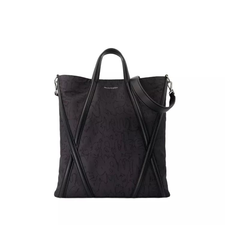 Alexander McQueen Tote - Harness Shopper Bag - Nylon - Black - Gr. unisize - in Schwarz - für Damen