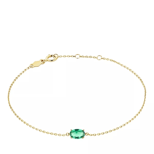 Isabel Bernard Baguette Olivia 14 karat bracelet Gold, Green Armband