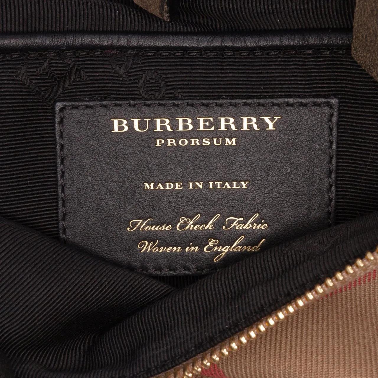 Thumbnail - Burberry Hobo Bags - House Check Canvas and Suede Camouflage Fringe Clu - Gr. unisize - in Braun - für Damen