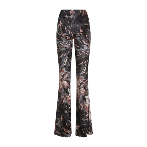 Etro  Flared Grey Polyester Pants Grey