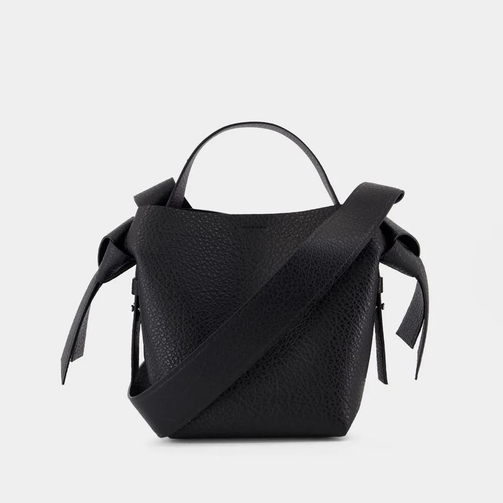 Acne Studios Hobo bags Musubi Mini Crossbody Leather Black in zwart