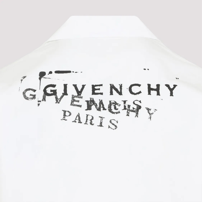 Givenchy Hemd Bowling Shirt With Chest Print White(Image 5)