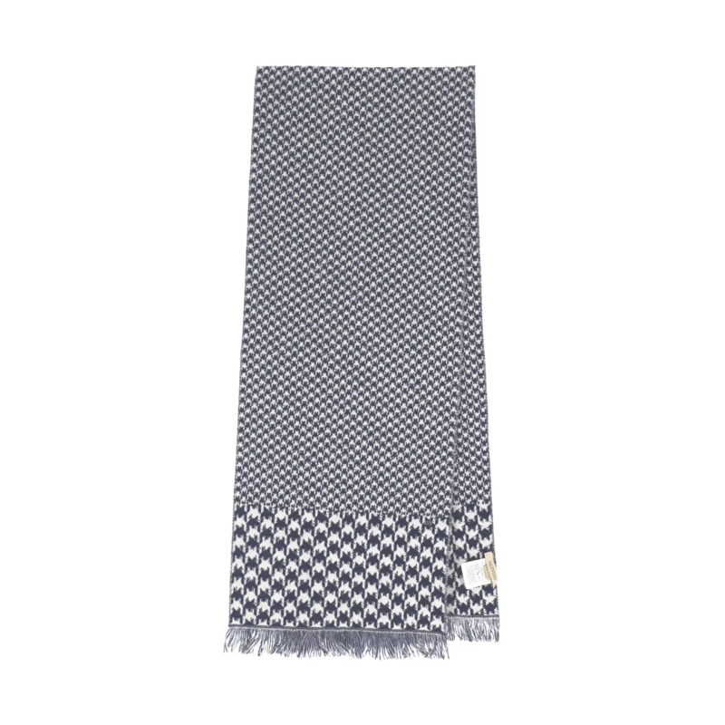 Valentino Garavani Écharpe légère Houndstooth Scarf – Navy Blue Blue