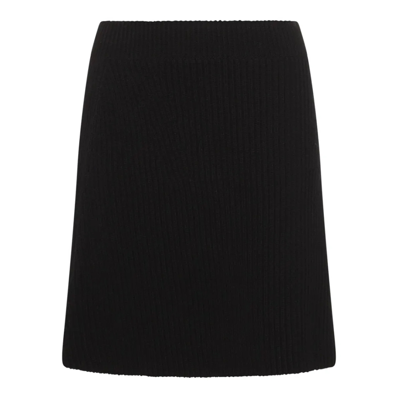 Jil Sander Minirok Black Cotton Skirt Black