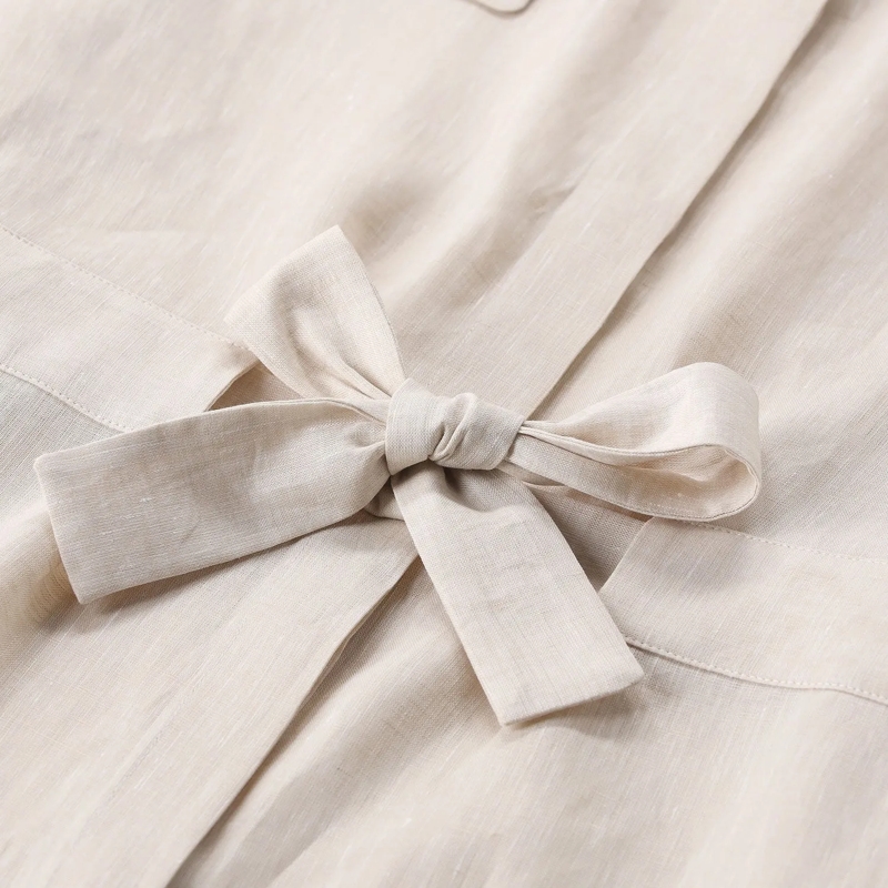 Fabiana Filippi Minikleid Midikleid aus Leinen braun(Image 10)