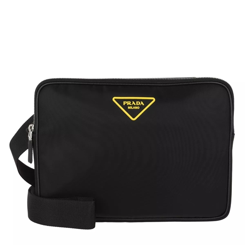 Prada Messenger Crossbody Bag Black/Yellow Crossbody Bag