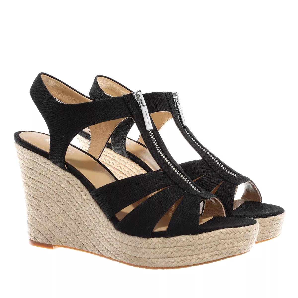 Michael kors josephine wedge on sale black