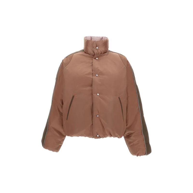 Tanaka Bomberjack Reversible Quilted Bomber Jacket Brown