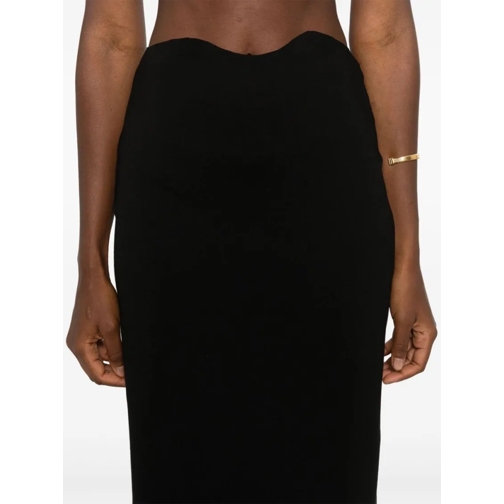 Staud Mini jupes Black Stretch-Design Jersey Logo Skirt Black (Image 2)