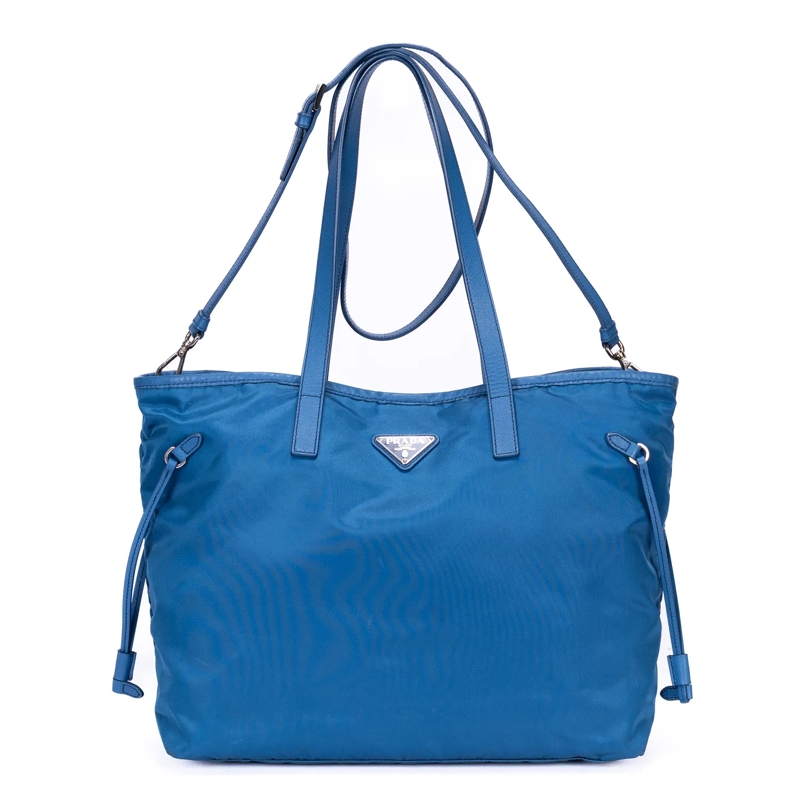 Prada Crossbody Bag Tessuto Nylon Tote blau