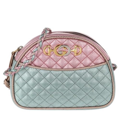 Gucci Laminated Mini Bag Leather Pink/Blue Crossbody Bag