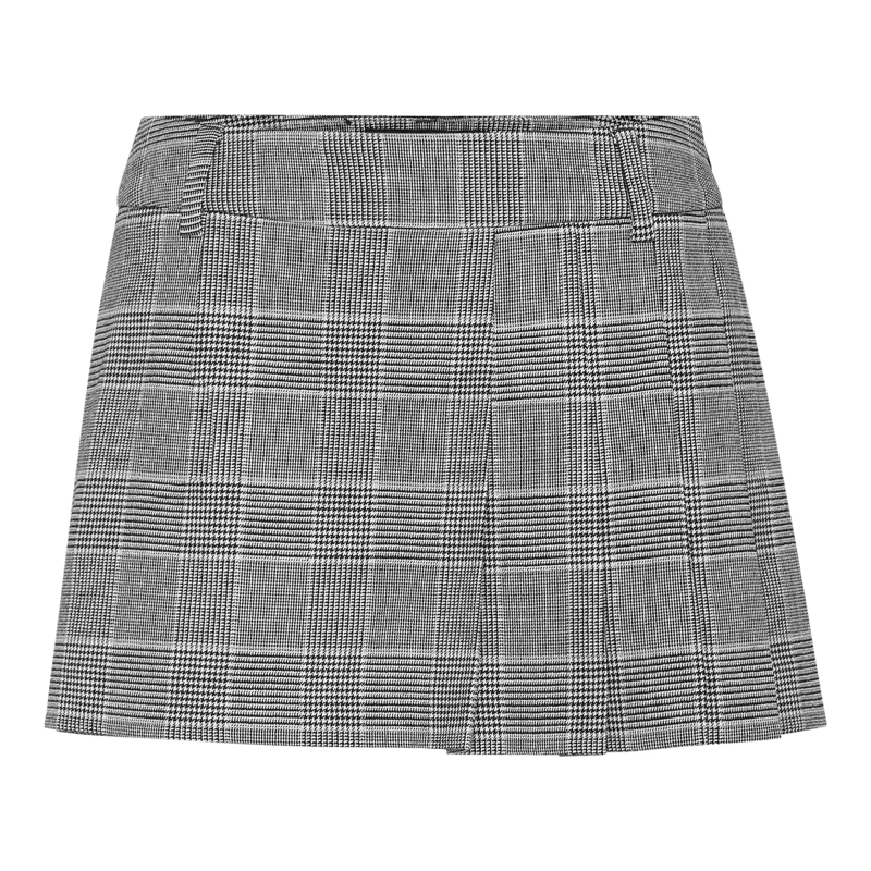 Philipp Plein Midirock Kurzer Rock Prince Of Wales hell-grau