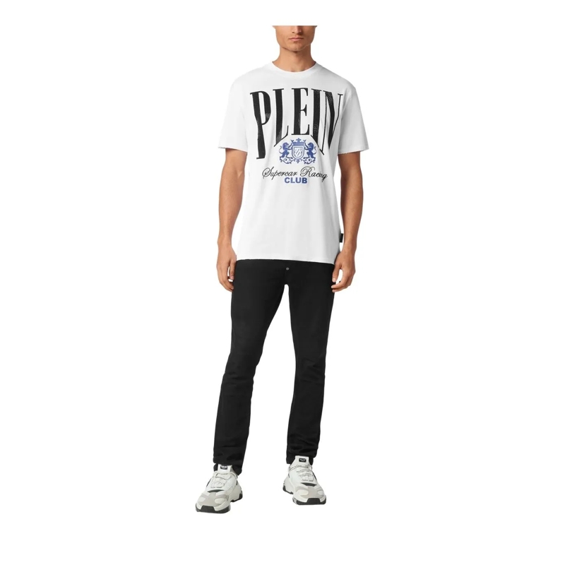 Philipp Plein T-Shirt T-Shirt Racing Mit Schmucksteinen weiss(Image 2)