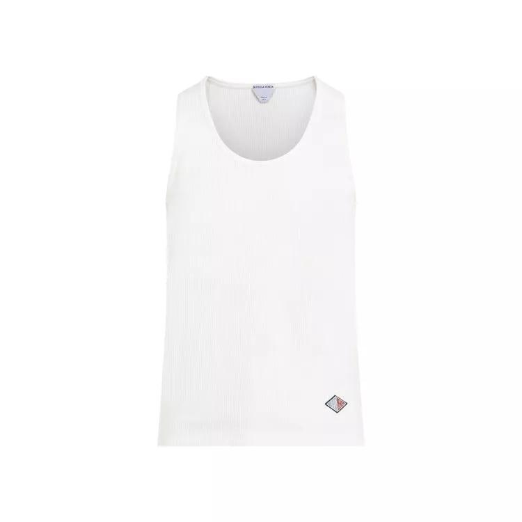 Bottega Veneta - Chalk White Cotton Tank Top - Größe S - weiß