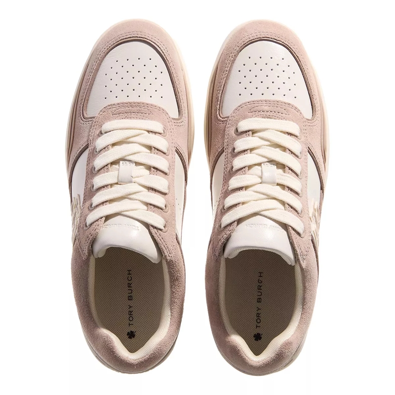 Tory Burch Low-Top-Sneaker Clover Court New Ivory/Cerbiatto/Cerbia(Image 4)