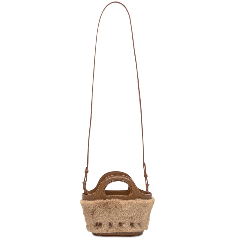 Marni Schultertasche Marni Borsa a Tracolla in Pelliccia Beige e Pelle  beige(Image 2)