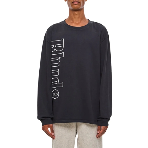 Rhude Hauts à manches longues Side Logo Longsleeve Tee Black