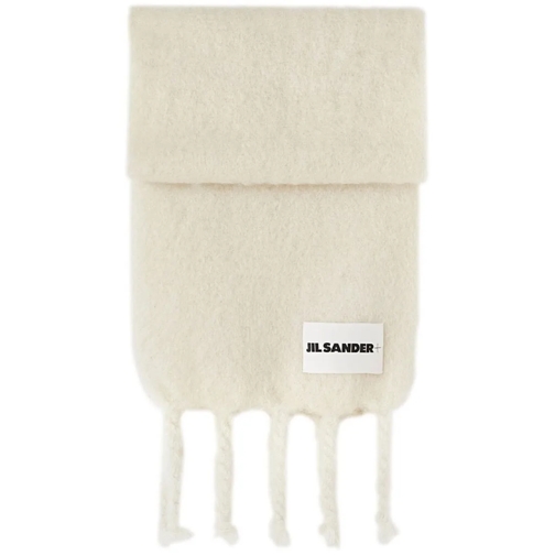 Jil Sander Lichtgewicht Sjaal Cream Chunky Scarf Neutrals