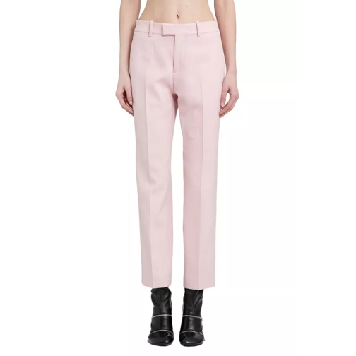 Burberry Wool Tailored Trousers Pink 