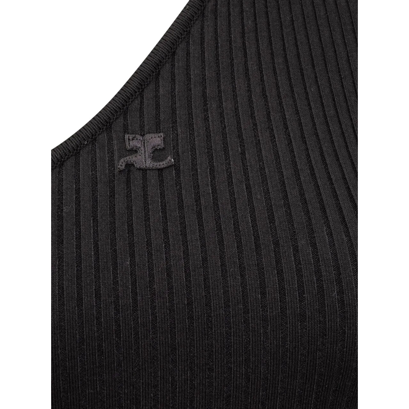 Courrèges Mini-robe Abito Slash schwarz(Image 3)