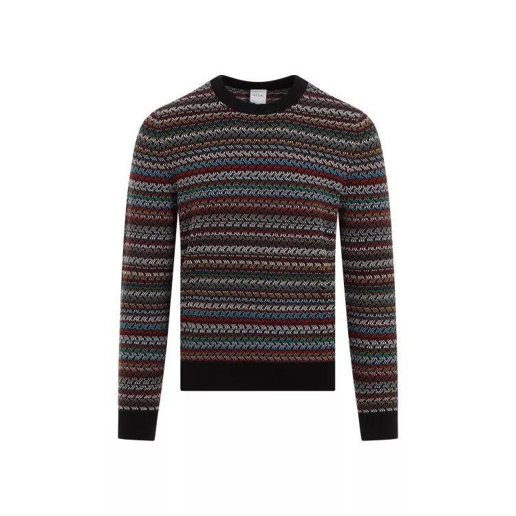 Paul Smith - Multi Colored Merino Wool Crew Neck - Größe S - bunt