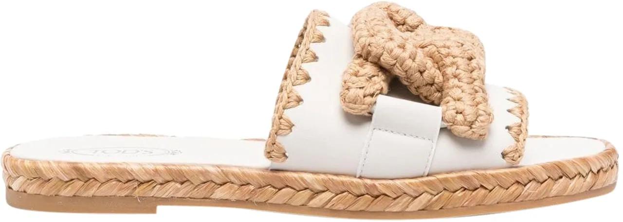 Thumbnail - Tod's Slipper & Pantoletten - Sandalo Wit - Gr. 36 (EU) - in Beige - für Damen