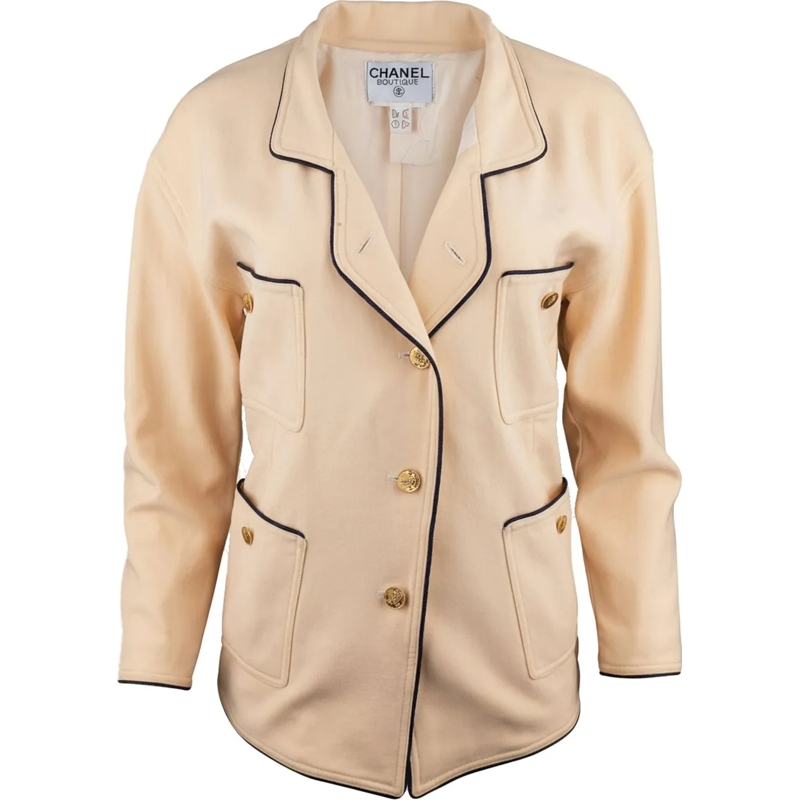 Chanel Übergangsjacke Chanel Classic Lining Jacket (D36 / FR38) beige