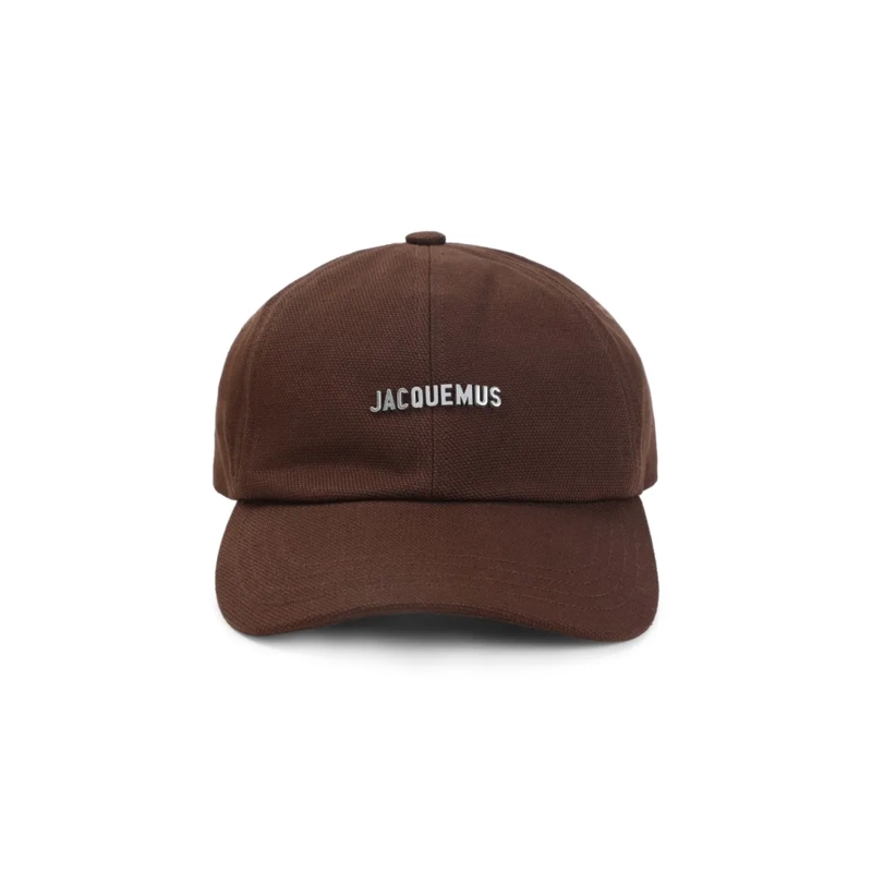 Jacquemus Hut Textured Cotton Baseball Cap Brown
