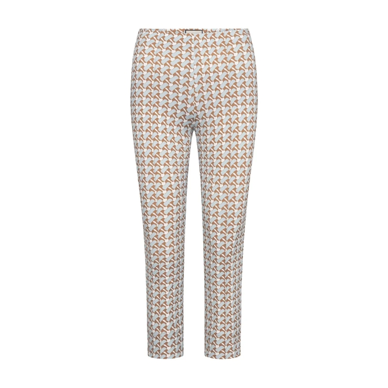 Seductive Freizeithose Capri Hellblau gemustert