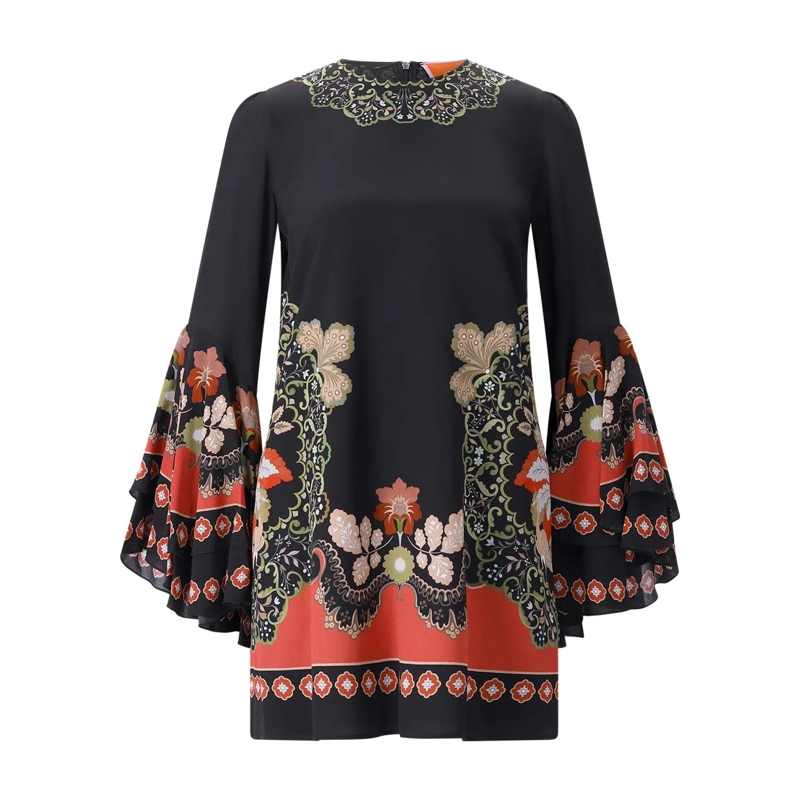 LaDoubleJ Minikleid Minikleid mit Muster mehrfarbig