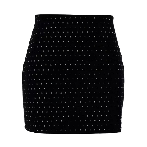 Andamane Nerea' Black Mini-Skirt With All-Over Rhinestone I Black 