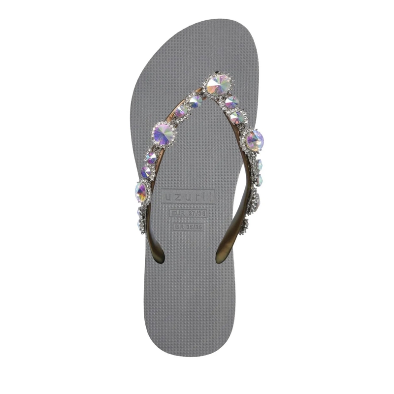 UZURII Flip Flops Zehentrenner Chrystal Marilyn silber(Image 3)