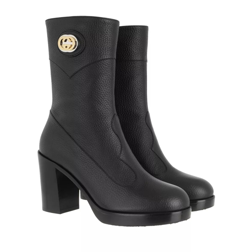 Gucci Rosie High Boots Leather Black Laars