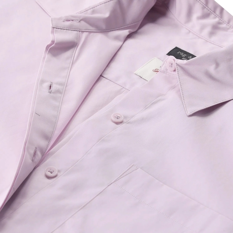 Rag & Bone Blouse Cropped Hemdbluse Marin lila(Image 3)