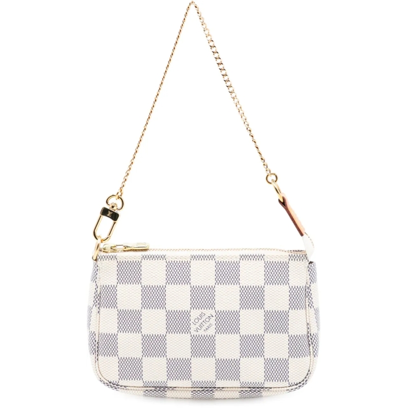 Louis Vuitton Tote Damier Azur Mini Pochette Accessoires weiß